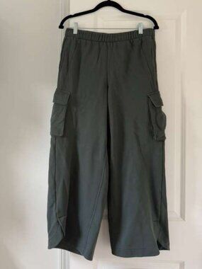 Lululemon Cargo Wide Leg Pants Olive Green Utility Pocket Streetwear Pants